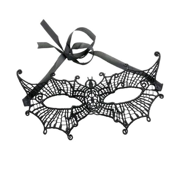 Soft Lace Black Halloween Masquerade Mask - Picture 1 of 5